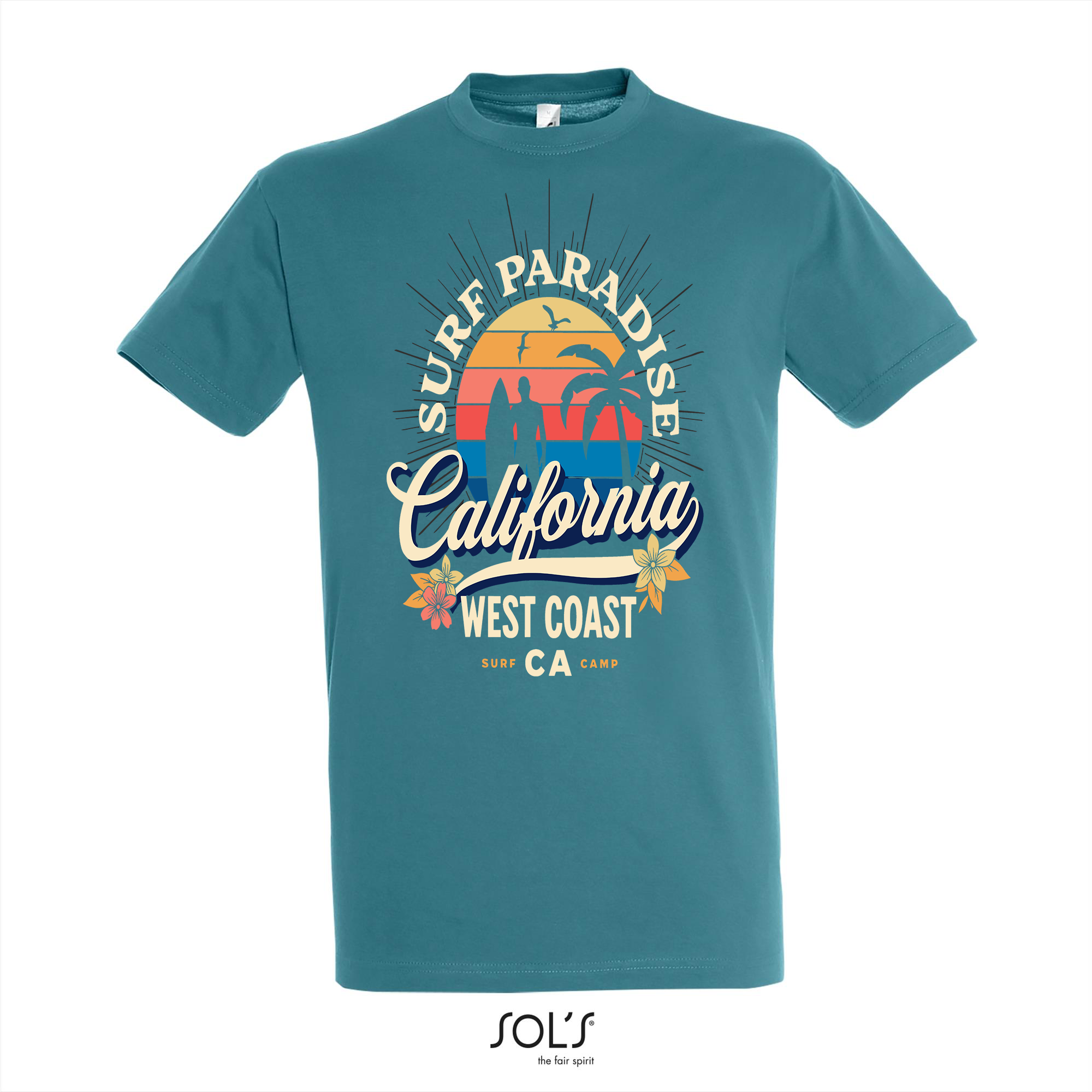 1 T-Shirt 1-170 California West Coast Duckbleu