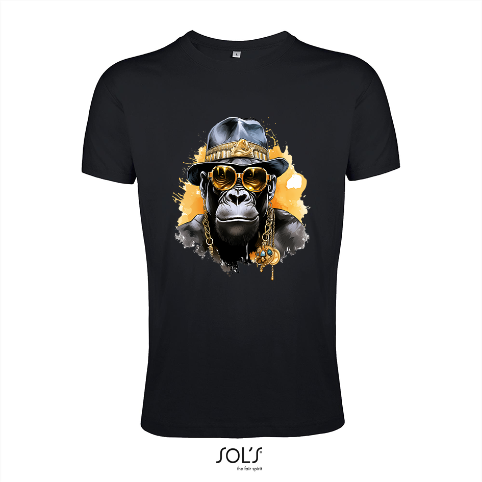 1 T-Shirt 158an1 monkey gold