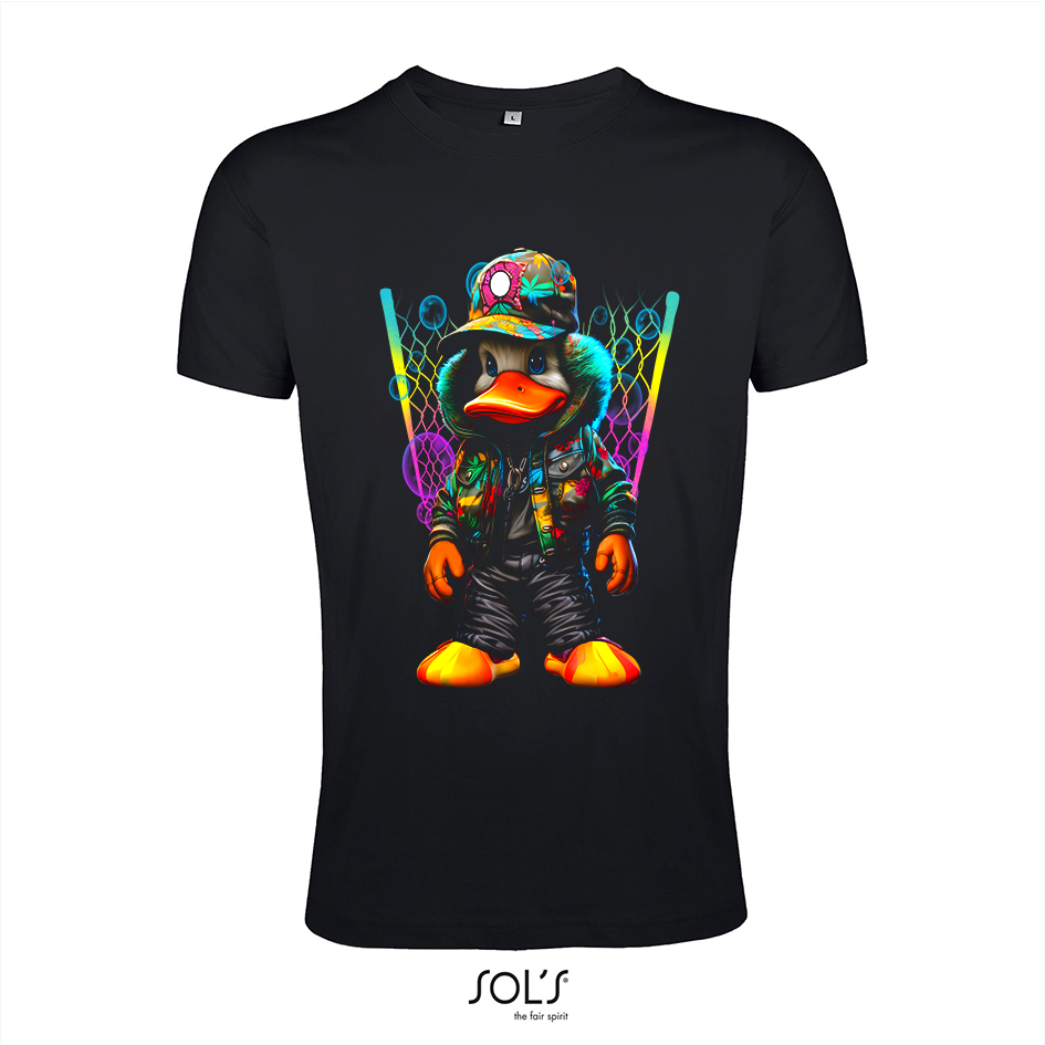 1 T-Shirt 167 Hip Hop Duck Zwart