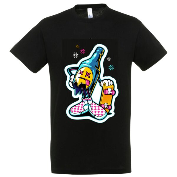 T-Shirt 1-126k Zwart cartoon Bottle