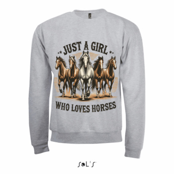 SweatShirt 2-189 Girl loves Horses